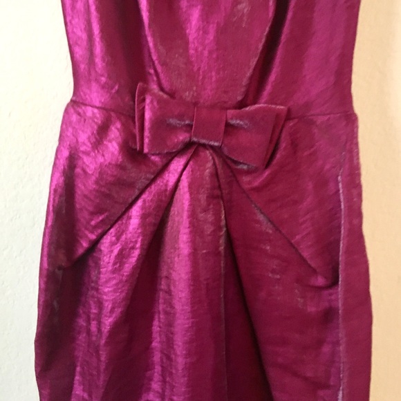 Yoana Baraschi Spaghetti strap shimmer purple Cocktail Dress - Picture 2 of 4
